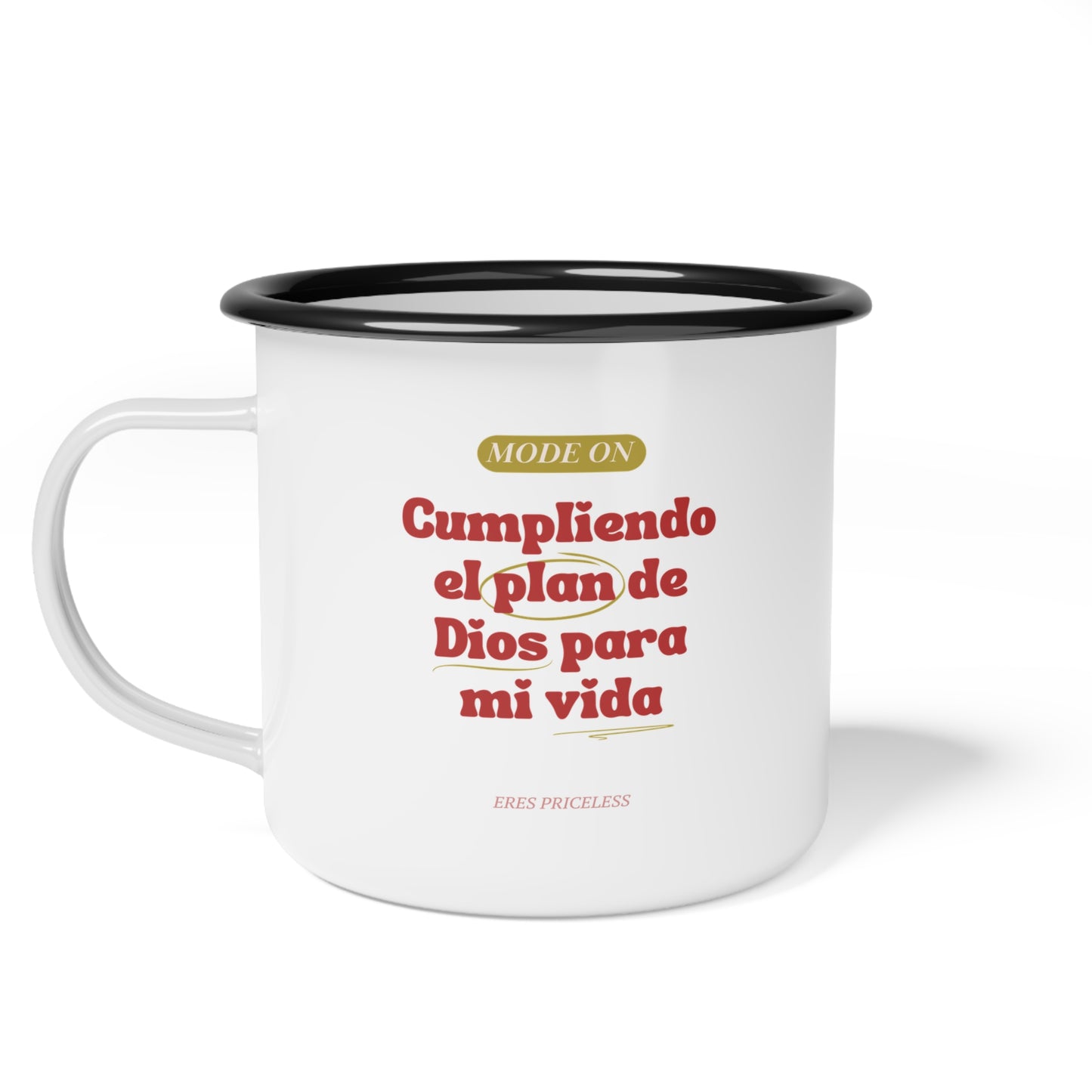 Taza Acero -“Mode On” Letras Roja