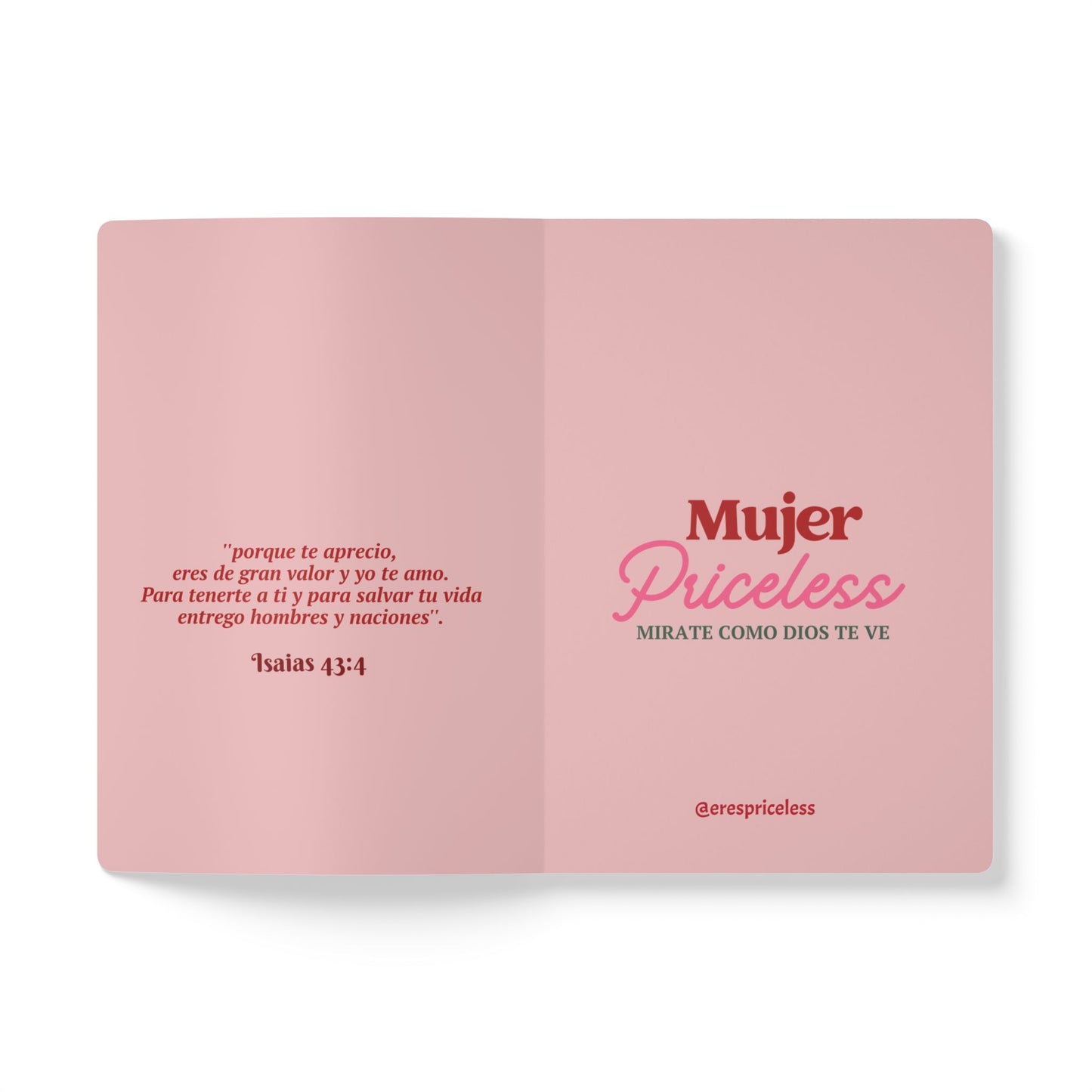 Soft Journal “Eres Priceless” – Edición Isaías 43:4