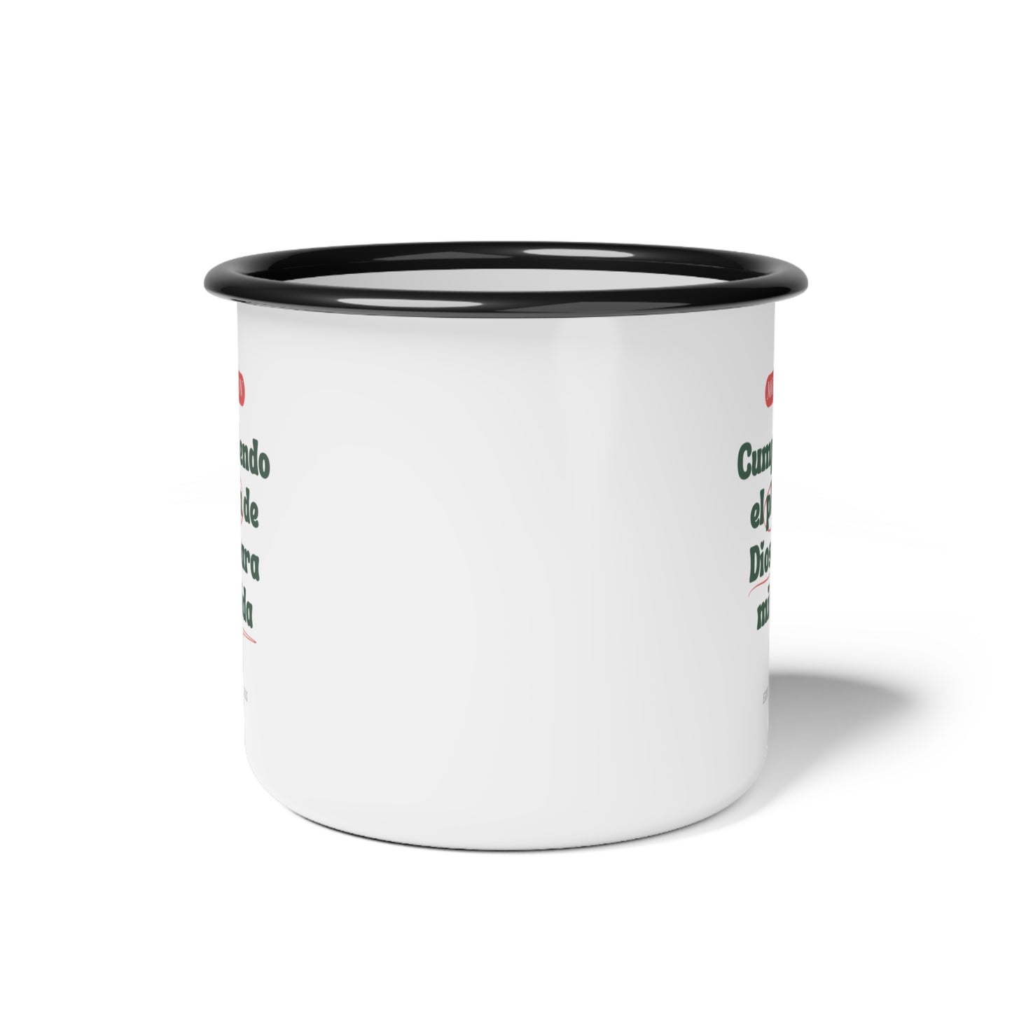 Taza Acero -“Mode On” Letras Verde Pino