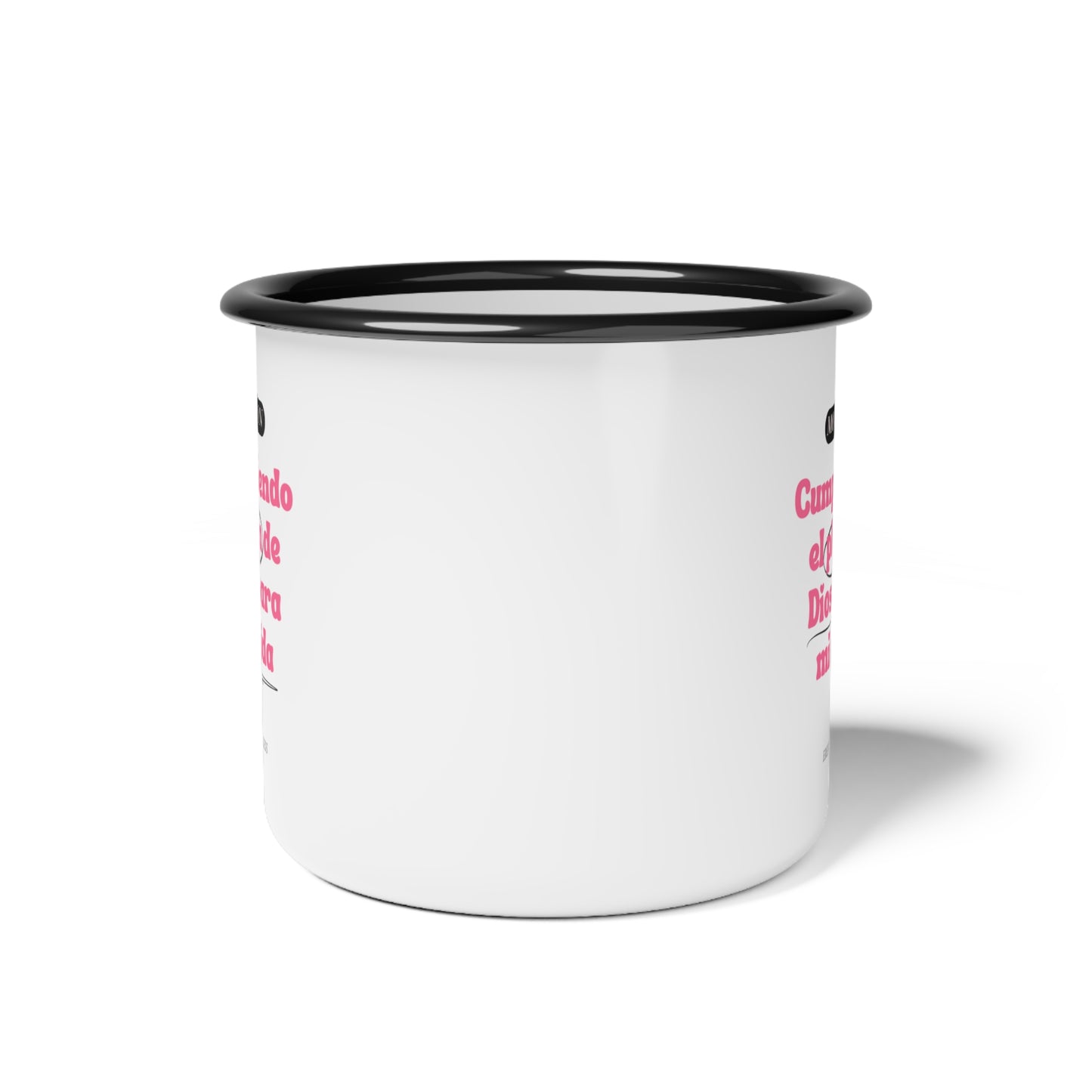 Taza Acero -“Mode On” Letras Rosa Intenso