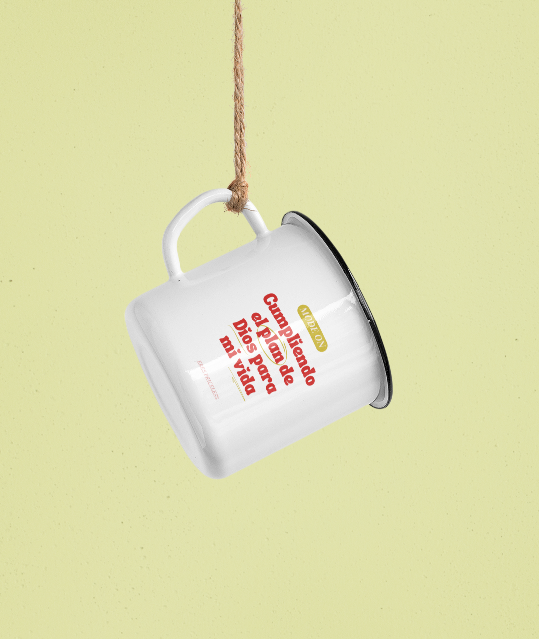 Taza Acero -“Mode On” Letras Roja