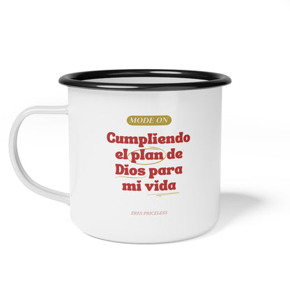 Taza Acero -“Mode On” Letras Roja