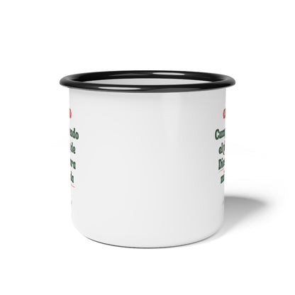 Taza Acero -“Mode On” Letras Verde Pino