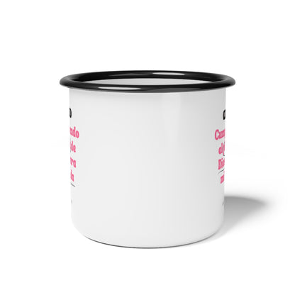 Taza Acero -“Mode On” Letras Rosa Intenso