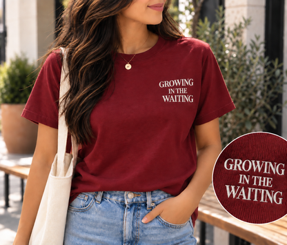 Growing in the Waiting — T-Shirt Cardinal