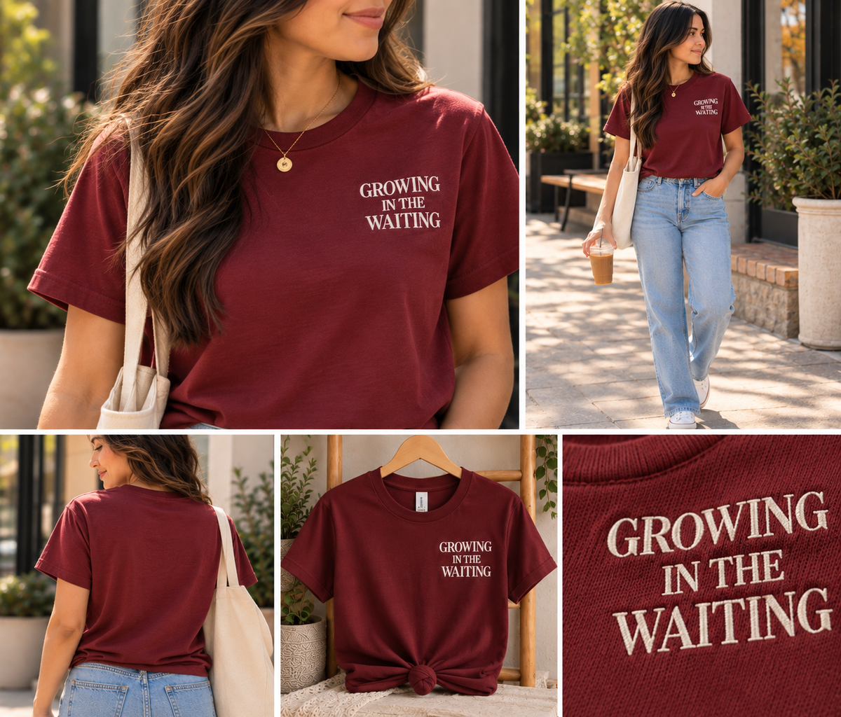 Growing in the Waiting — T-Shirt Cardinal