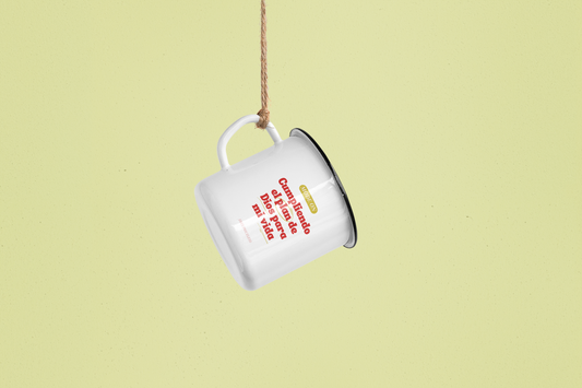 Taza Acero -“Mode On” Letras Roja