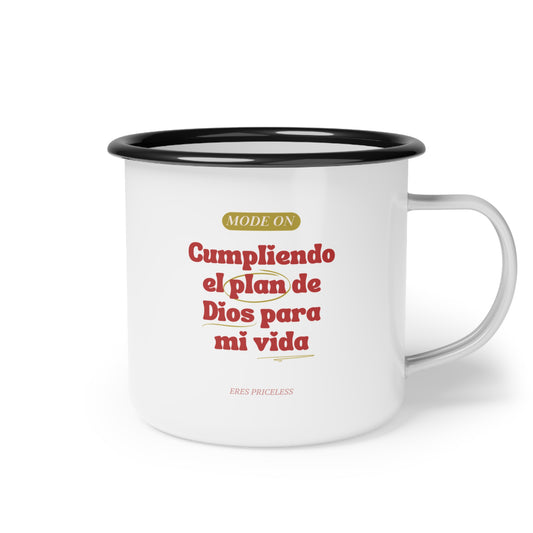 Taza Acero -“Mode On” Letras Roja