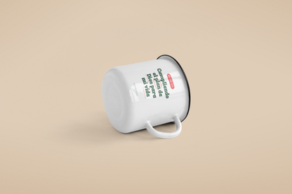Taza Acero -“Mode On” Letras Verde Pino